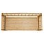 Bamboo woden bench rectangular with rattan wicker