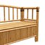 Bamboo woden bench rectangular with rattan wicker