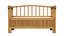 Bamboo woden bench rectangular with rattan wicker