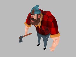 character lumberjack 3D model