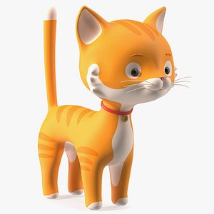 Funny and Cute Cartoon Cat Rigged for Cinema 4D