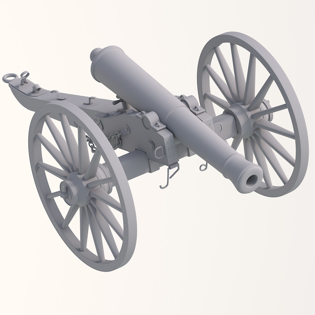 3d 12lb Napoleon Cannon