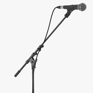 Microphone stand KM 2109 Shure Sm 58 with Clamp Shure A25D and Neutrik XLR cable