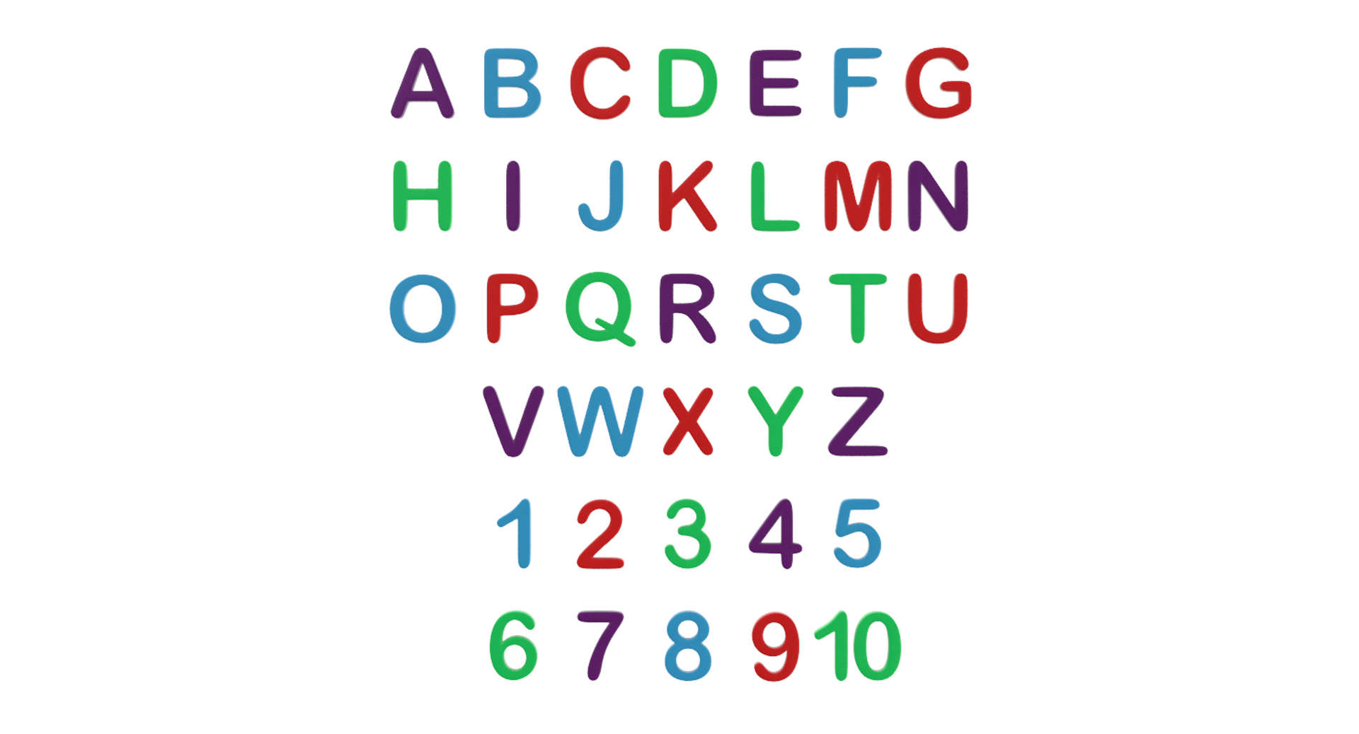 3D Letters Numbers Model TurboSquid 1235937