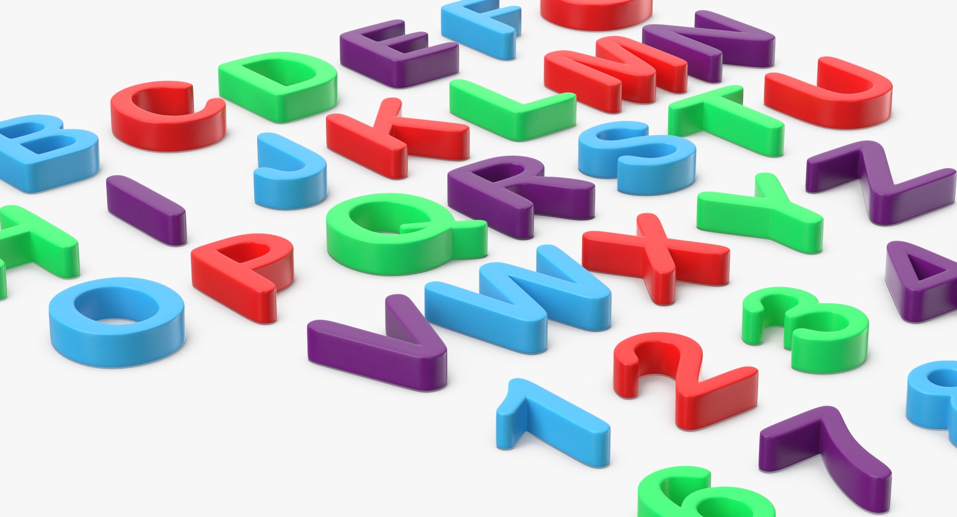 3D Letters Numbers Model TurboSquid 1235937