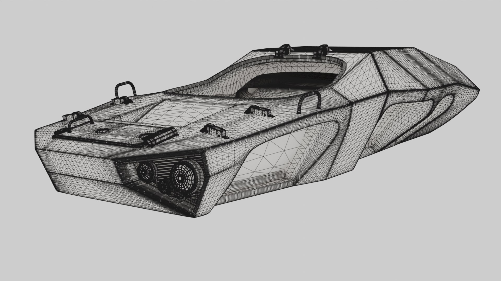 3D Futuristic All-Terrain Armored Vehicle - 8-Wheel Sci-Fi Rover 3D ...
