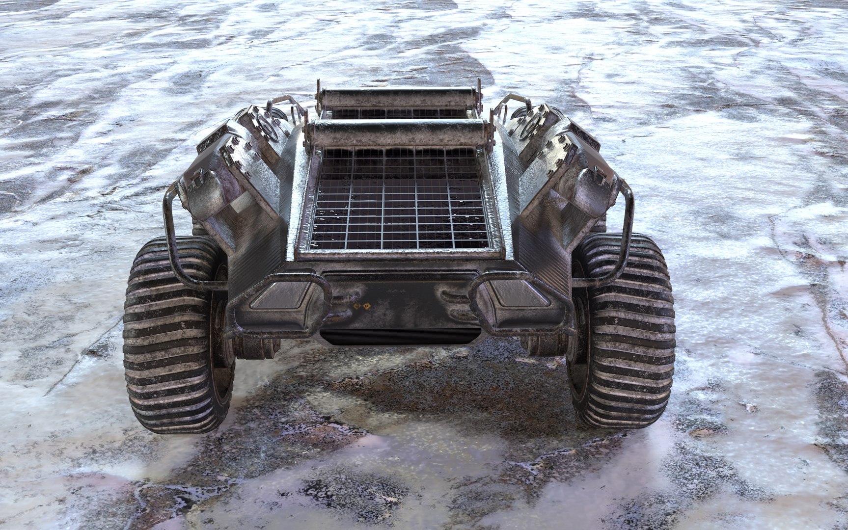 3D Futuristic All-Terrain Armored Vehicle - 8-Wheel Sci-Fi Rover 3D ...