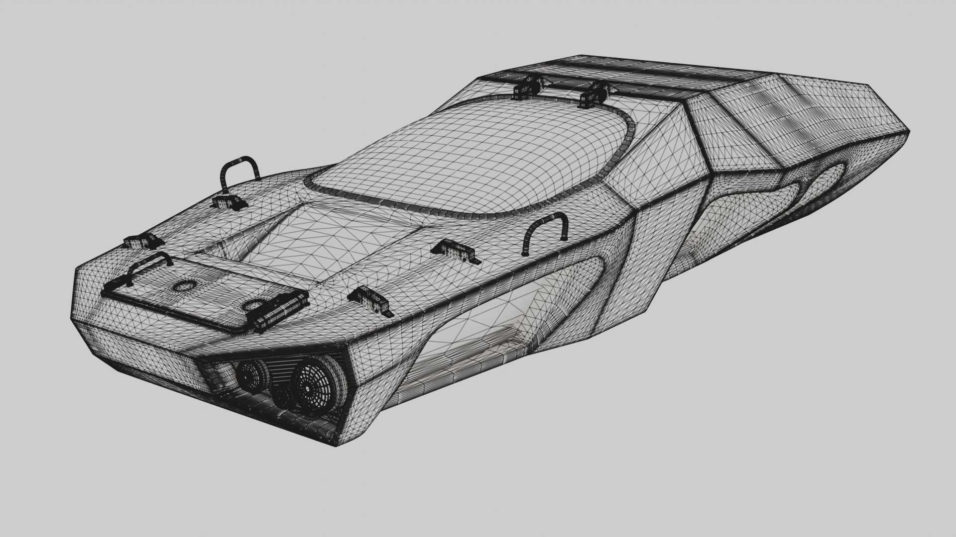 3D Futuristic All-Terrain Armored Vehicle - 8-Wheel Sci-Fi Rover 3D ...