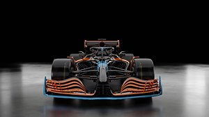 Mid Poly and Low Poly Generic Racing Car F1 02
