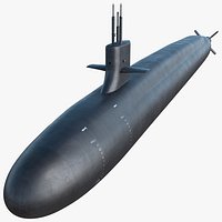 Columbia Class SSBN Nuclear Submarine Black