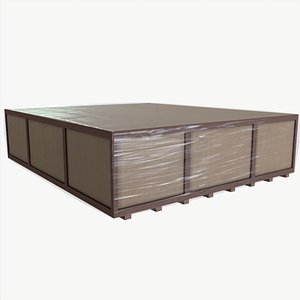 3D Industrial Storage Crate