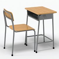 School Desk and Chair V2