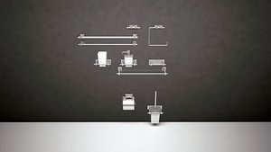 3d bathroom accessories