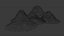 Low Poly Stylized Background Mountains