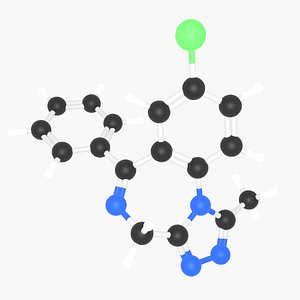 Alprazolam  Molecular Model model