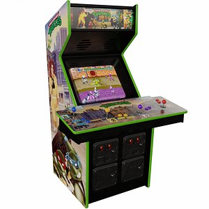 3D Teenage Mutant Ninja Turtles Arcade Cabinet Retro