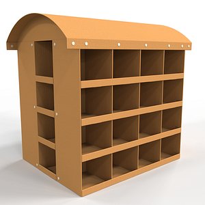 3D Point of Sale Cardboard Display Stand model