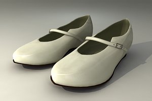 White Mary Jane Style Shoes