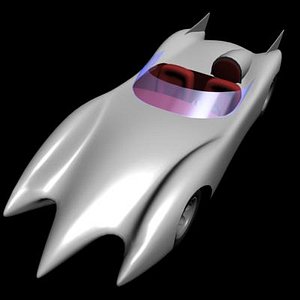 cartoon car speed racer 3d model