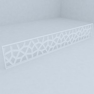 fence railing 3d ma