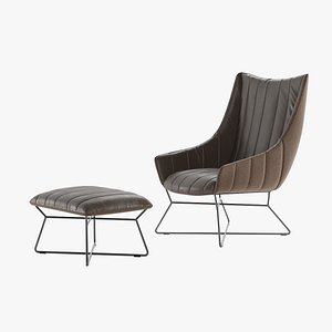 realistic freifrau rubie armchair 3D