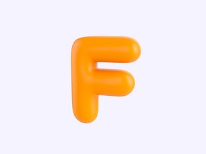 F Alphabet 3D model