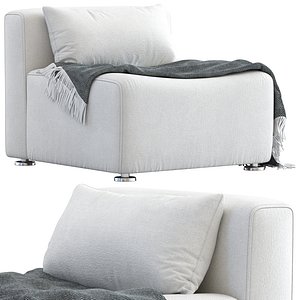 Contract Grade Billy Cotton Curved Armless Chair