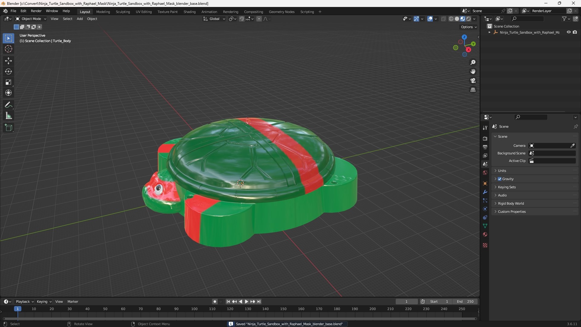 Ninja Turtle Sandbox with Raphael Mask 3D model https://p.turbosquid.com/ts-thumb/Ko/ZRwcf8/3m/ninja_turtle_sandbox_with_raphael_mask_1001/jpg/1756805644/1920x1080/fit_q87/713ed427598ba642193b0fa93b61ca74da118912/ninja_turtle_sandbox_with_raphael_mask_1001.jpg