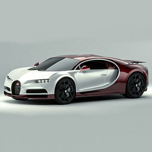 3D model Bugatti Chiron Sport 2021 White
