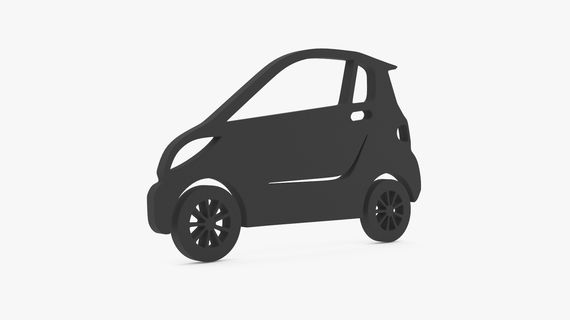 Car Micro Silhouette 3D model preview