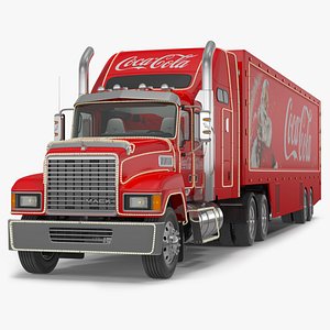 Coca Cola Christmas Truck Rigged 3D model
