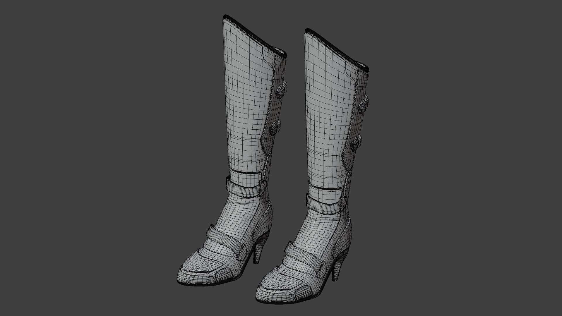 3D High Boots Low-poly model - TurboSquid 1893516