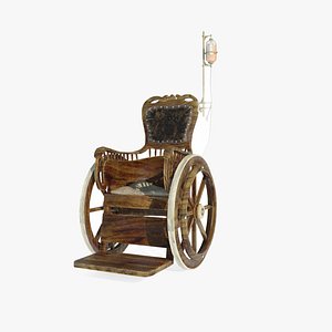 Old style wheelchair 3D model