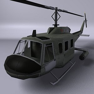 3d model of uh-1 huey