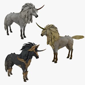 3D Unicorn Rigged 3D model