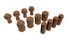 3d model corks 3