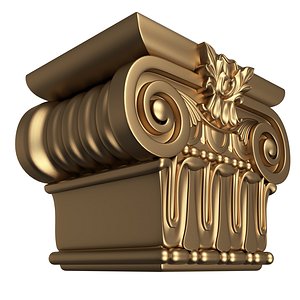 3D Carved Capital 01002 model