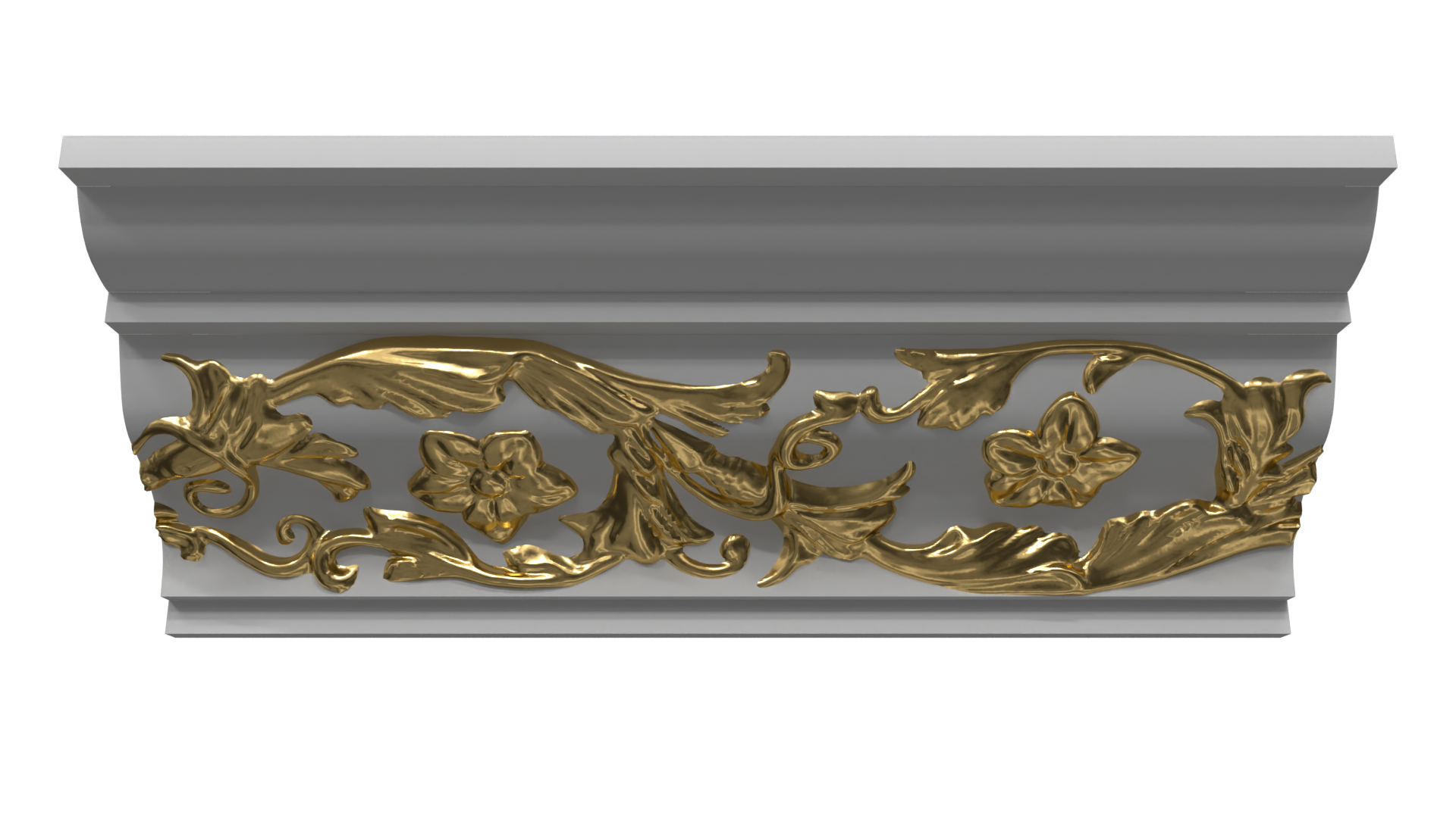 Patterned Cornice Gypsum Plaster DK79 Model - TurboSquid 1999591