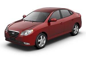 2007 hyundai elantra 3d model