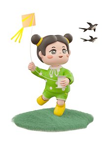 Spring Solar Term Little Girl