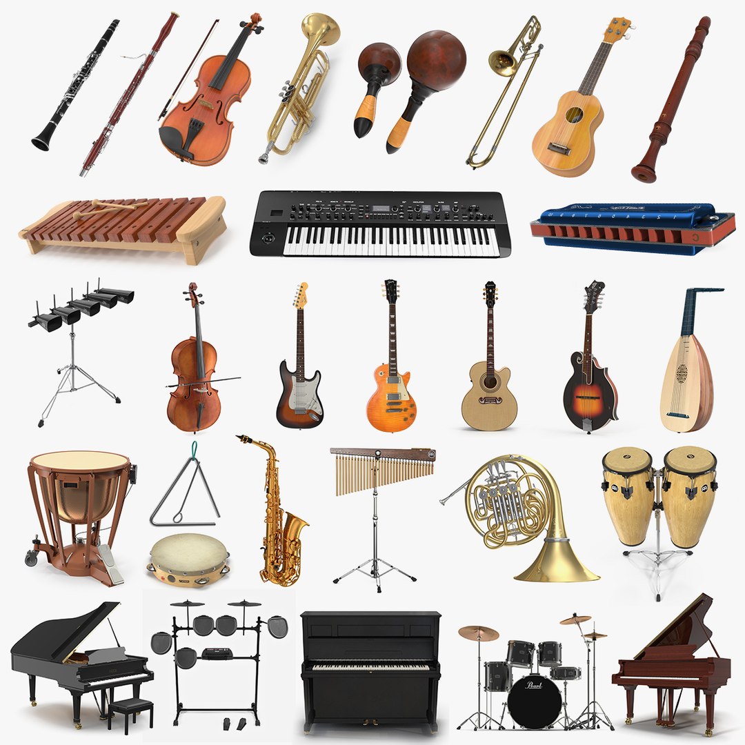 Musical Instruments Collection 9 3D model preview