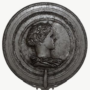 3D model Roman silver mirror