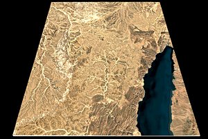 NEOM city n29 e34 topography Saudi Arabia 3D