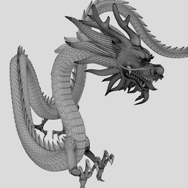 3d model chinese dragon