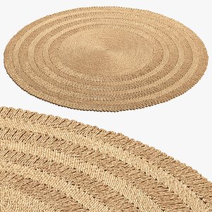 Safavieh Farideh Casual Oval Jute Rug 3D model