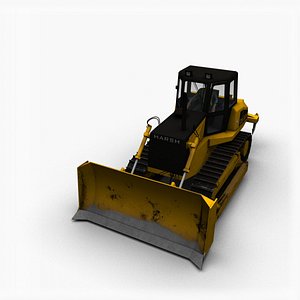 3D model crawler bulldozer dozer