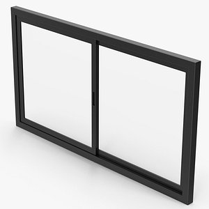 Black Sliding Window 3D model