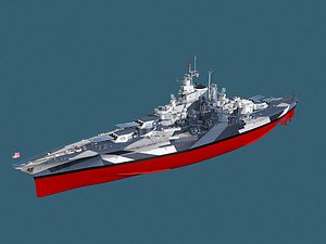 uss california bb-44 3d x