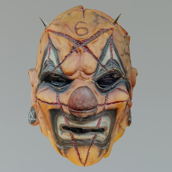 scary clown mask detailed scan3Dモデル - 1978113