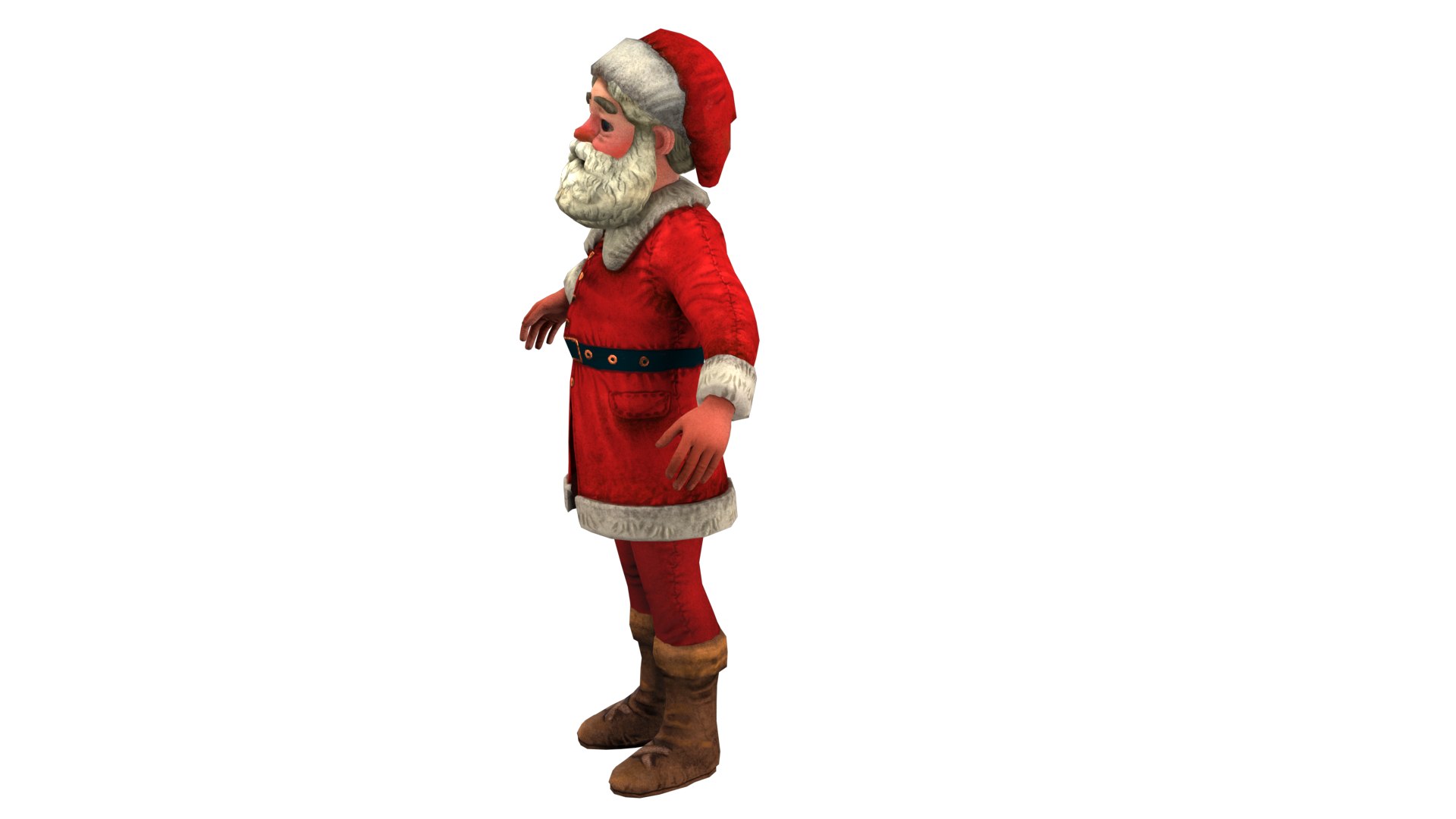 Santa Claus Rig High-poly Textured 3D Model - TurboSquid 2346989